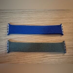 Lot of 2 Apple Official 44mm Size 6 Braided Loop Apple Watch Bands